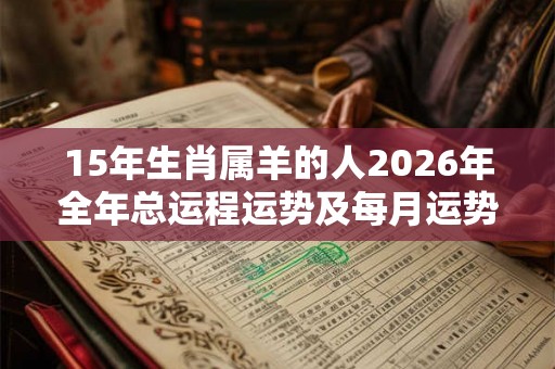 15年生肖属羊的人2026年全年总运程运势及每月运势