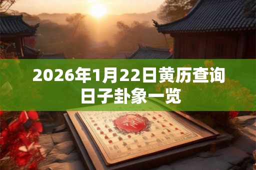 2026年1月22日黄历查询 日子卦象一览