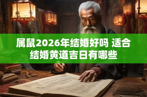 属鼠2026年结婚好吗 适合结婚黄道吉日有哪些