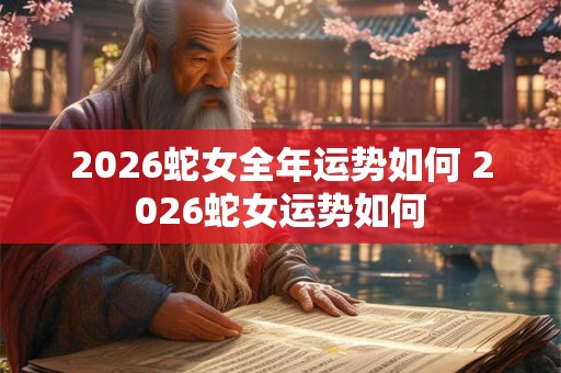 2026蛇女全年运势如何 2026蛇女运势如何