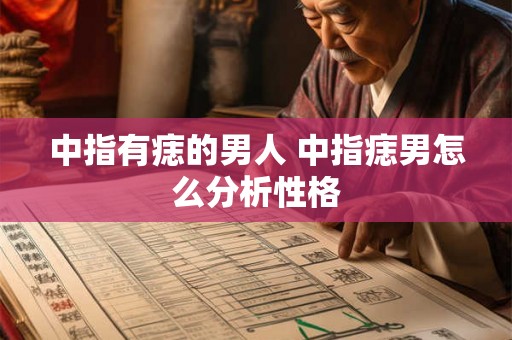 中指有痣的男人 中指痣男怎么分析性格