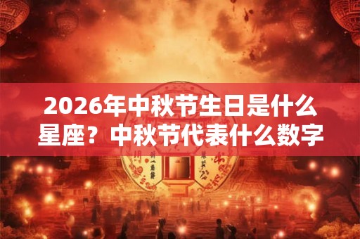 2026年中秋节生日是什么星座？中秋节代表什么数字？
