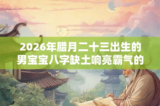 2026年腊月二十三出生的男宝宝八字缺土响亮霸气的名字集锦