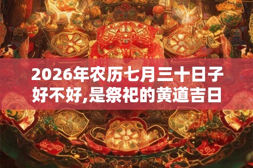 2026年农历七月三十日子好不好,是祭祀的黄道吉日吗？