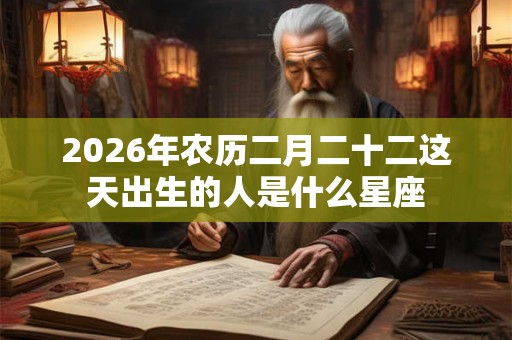 2026年农历二月二十二这天出生的人是什么星座