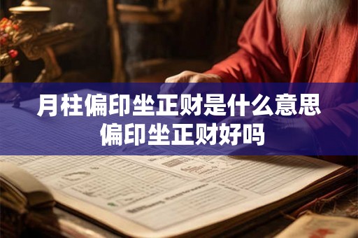 月柱偏印坐正财是什么意思 偏印坐正财好吗