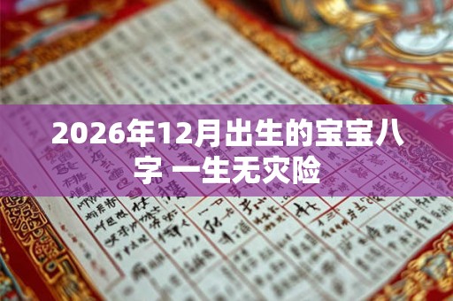 2026年12月出生的宝宝八字 一生无灾险