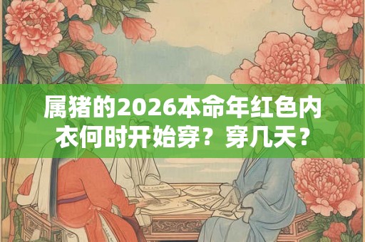 属猪的2026本命年红色内衣何时开始穿?穿几天? 属猪的2026本命年红色内衣何时开始穿?穿几天?