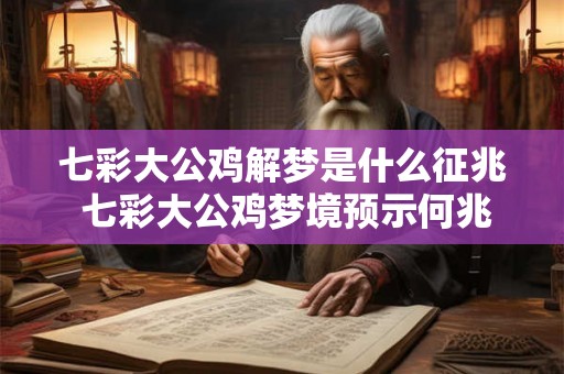 七彩大公鸡解梦是什么征兆 七彩大公鸡梦境预示何兆 七彩大公鸡解梦是什么征兆 七彩大公鸡梦境预示何兆