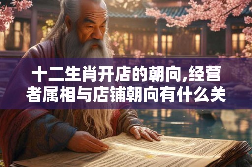 十二生肖开店的朝向,经营者属相与店铺朝向有什么关系? 十二生肖开店的朝向,经营者属相与店铺朝向有什么关系?