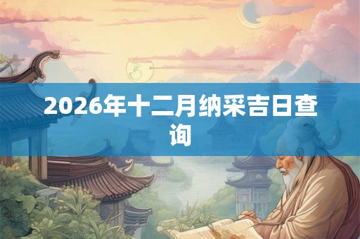 2026年十二月纳采吉日查询 2026年十二月纳采吉日查询