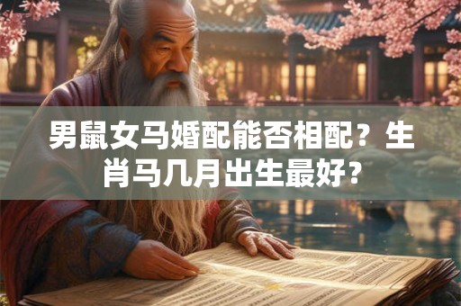 男鼠女马婚配能否相配？生肖马几月出生最好？