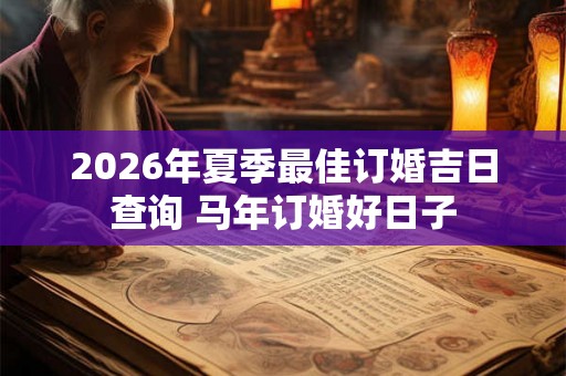 2026年夏季最佳订婚吉日查询 马年订婚好日子