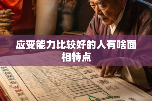 应变能力比较好的人有啥面相特点