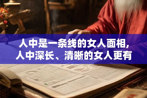 人中是一条线的女人面相,人中深长、清晰的女人更有魅力？