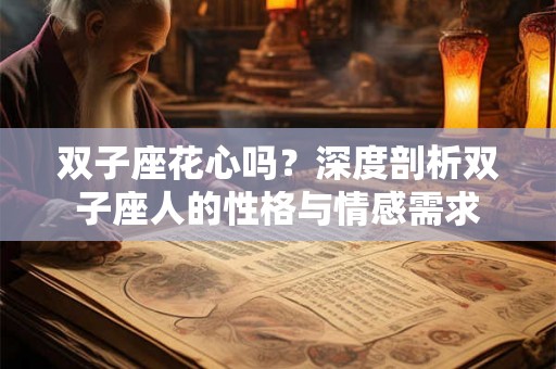 双子座花心吗？深度剖析双子座人的性格与情感需求