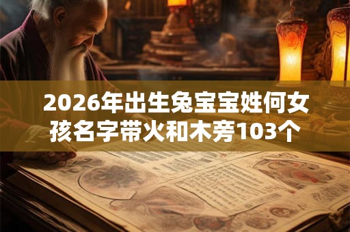 2026年出生兔宝宝姓何女孩名字带火和木旁103个