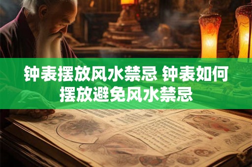 钟表摆放风水禁忌 钟表如何摆放避免风水禁忌