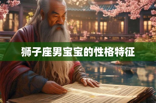 狮子座男宝宝的性格特征