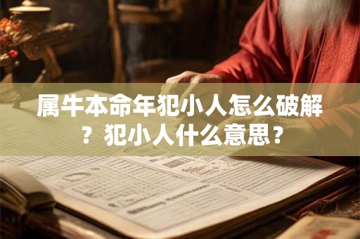 属牛本命年犯小人怎么破解？犯小人什么意思？