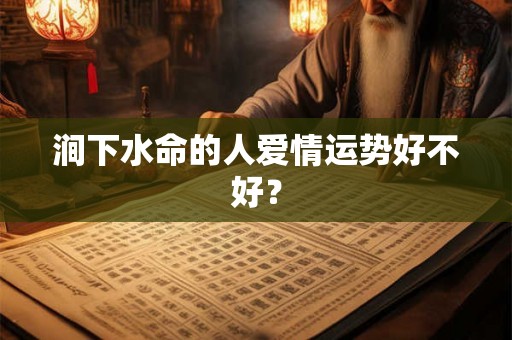 涧下水命的人爱情运势好不好？