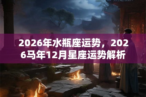 2026年水瓶座运势，2026马年12月星座运势解析