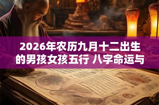 2026年农历九月十二出生的男孩女孩五行 八字命运与起名