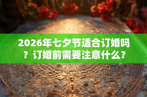 2026年七夕节适合订婚吗？订婚前需要注意什么？