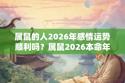 属鼠的人2026年感情运势顺利吗？属鼠2026本命年能结婚吗？