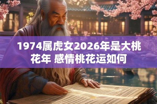 1974属虎女2026年是大桃花年 感情桃花运如何 1974属虎女2026年是大桃花年 感情桃花运如何
