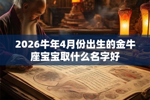 2026牛年4月份出生的金牛座宝宝取什么名字好