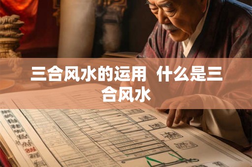 三合风水的运用  什么是三合风水