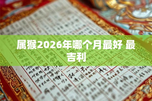 属猴2026年哪个月最好 最吉利
