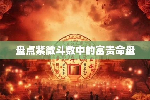 盘点紫微斗数中的富贵命盘