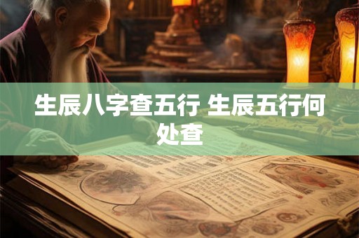 生辰八字查五行 生辰五行何处查