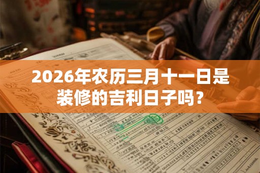 2026年农历三月十一日是装修的吉利日子吗？