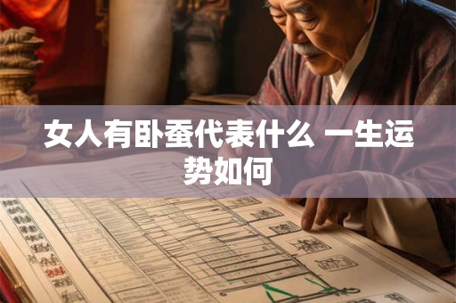 女人有卧蚕代表什么 一生运势如何