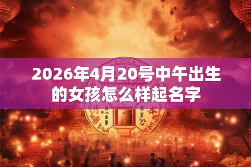 2026年4月20号中午出生的女孩怎么样起名字