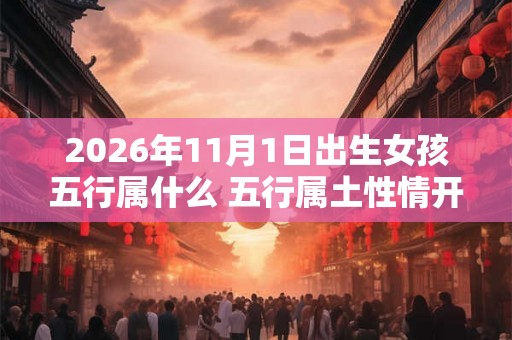 2026年11月1日出生女孩五行属什么 五行属土性情开朗