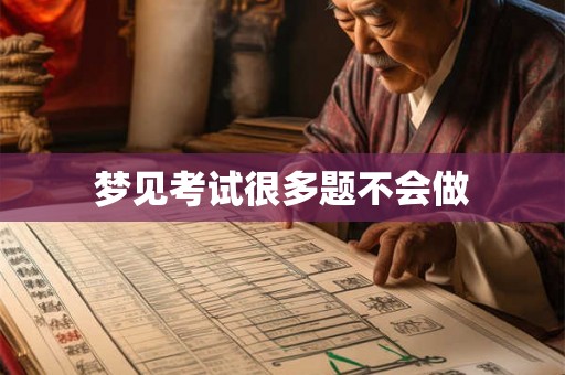 梦见考试很多题不会做