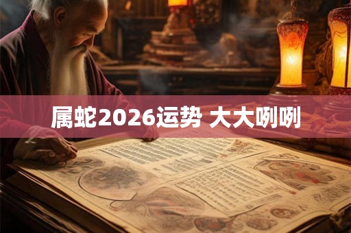 属蛇2026运势 大大咧咧