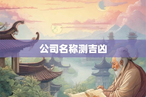 公司名称测吉凶