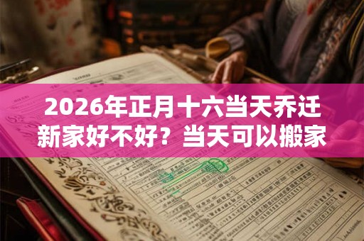 2026年正月十六当天乔迁新家好不好？当天可以搬家入宅吗？