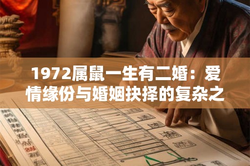1972属鼠一生有二婚：爱情缘份与婚姻抉择的复杂之旅