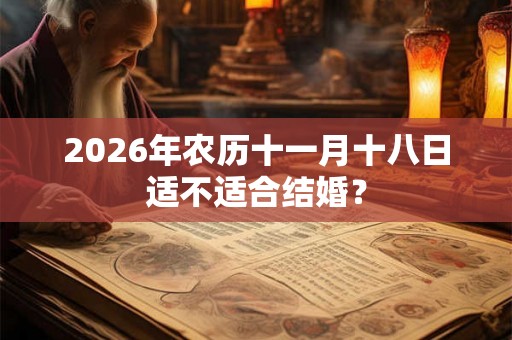 2026年农历十一月十八日适不适合结婚？