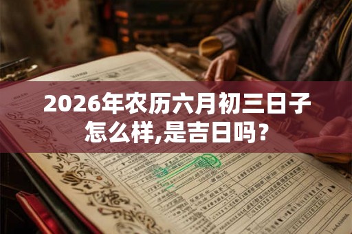2026年农历六月初三日子怎么样,是吉日吗？