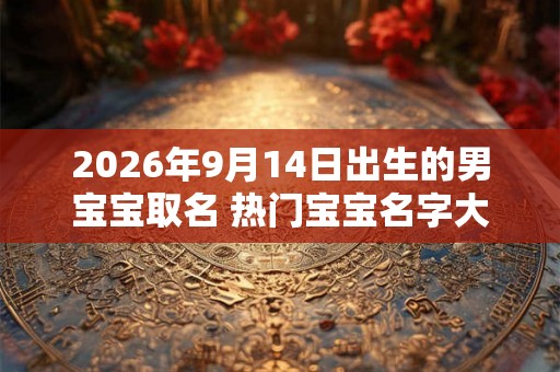 2026年9月14日出生的男宝宝取名 热门宝宝名字大全