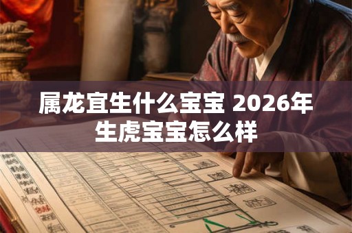 属龙宜生什么宝宝 2026年生虎宝宝怎么样