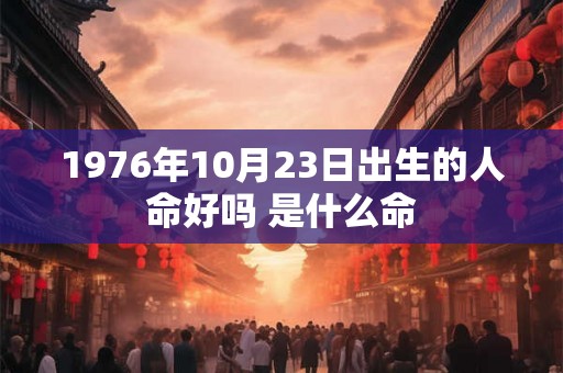 1976年10月23日出生的人命好吗 是什么命