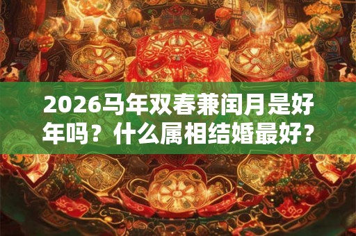2026马年双春兼闰月是好年吗？什么属相结婚最好？